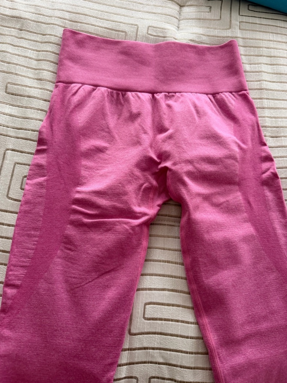 Girls Pink Stretch Knit Leggings